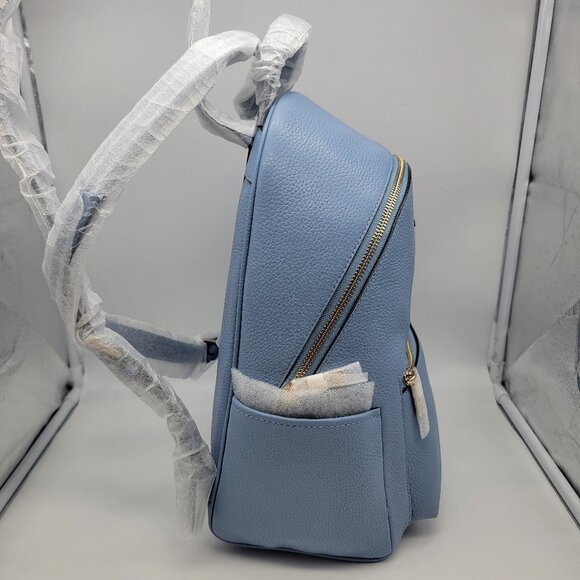 Kate Spade Leila Pebbled Leather Medium Dome Backpack K8155 Dusty Blue
